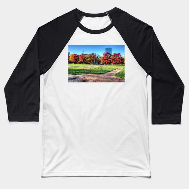 Boston MA Boston Common Baseball Field Baseball season is over Baseball T-Shirt by WayneOxfordPh